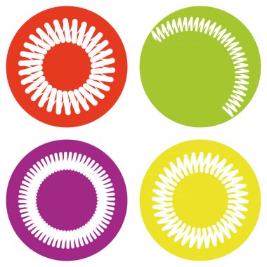 Vektör simgesi yayları olan seti