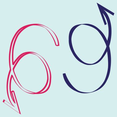 Oklar ve spiraller sayıda vektör görüntü