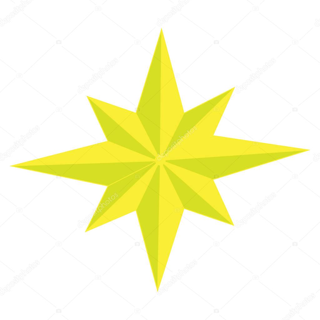 Color vector image of eight-pointed star