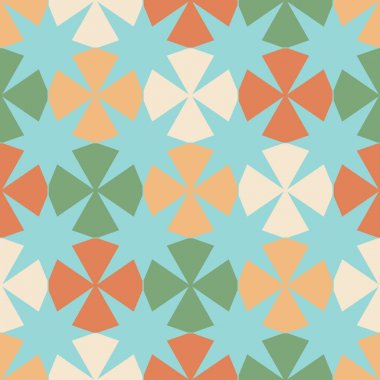 Geometrik figürler ve sekiz köşeli yıldız ile Seamless Modeli