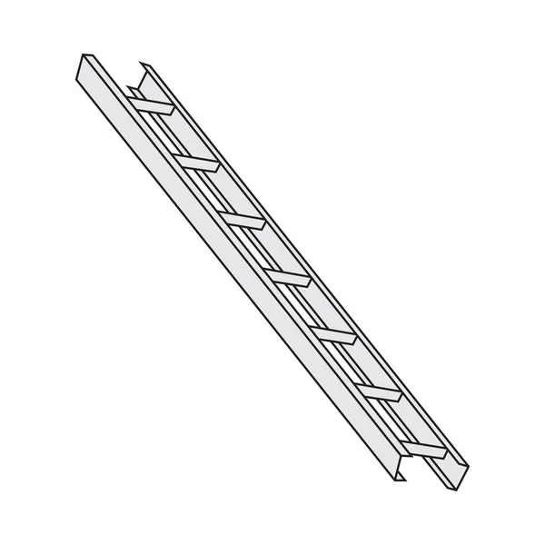 Immagine vettoriale di una scala in metallo — Vettoriale Stock