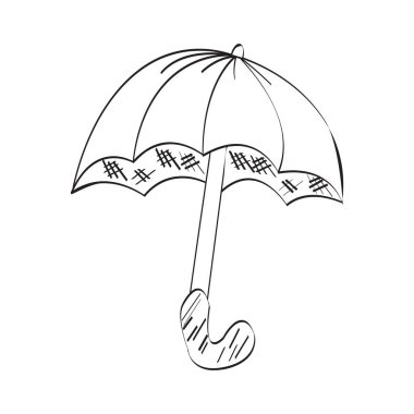 Tek renkli bir şemsiye simgesiyle