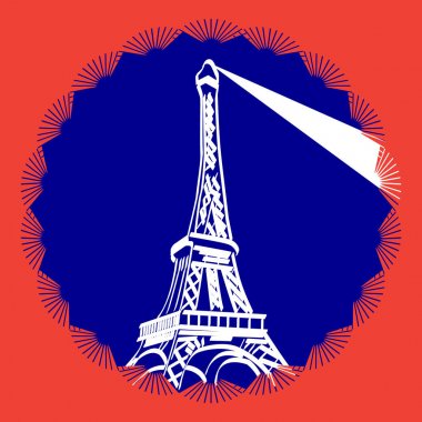 Ulusal bayrak renkleri Eyfel Kulesi vektör görüntü