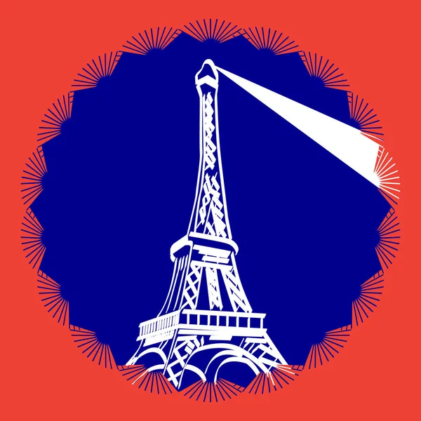 Ulusal bayrak renkleri Eyfel Kulesi vektör görüntü
