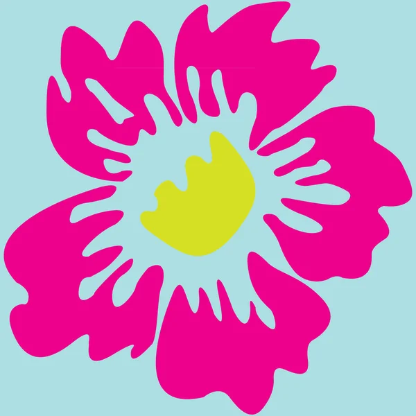 Διανυσματική εικόνα από ένα ροζ λουλούδι — Διανυσματικό Αρχείο