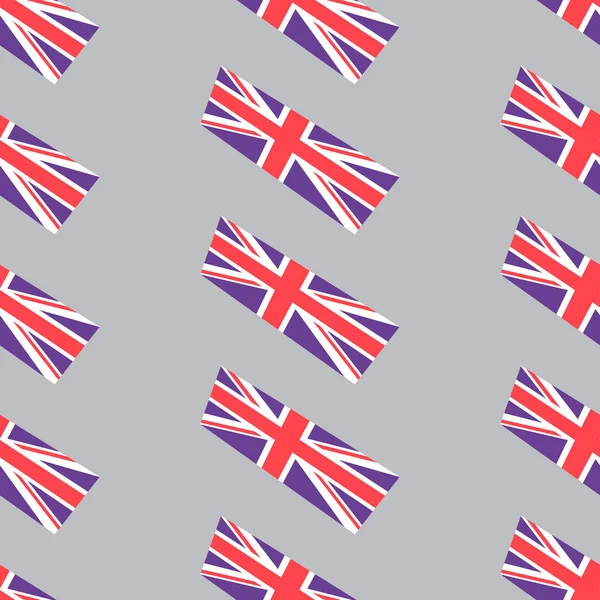 Fondo sin costuras con banderas británicas — Vector de stock