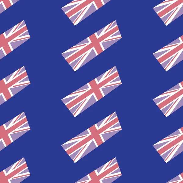 Fond sans couture avec des drapeaux britanniques — Image vectorielle