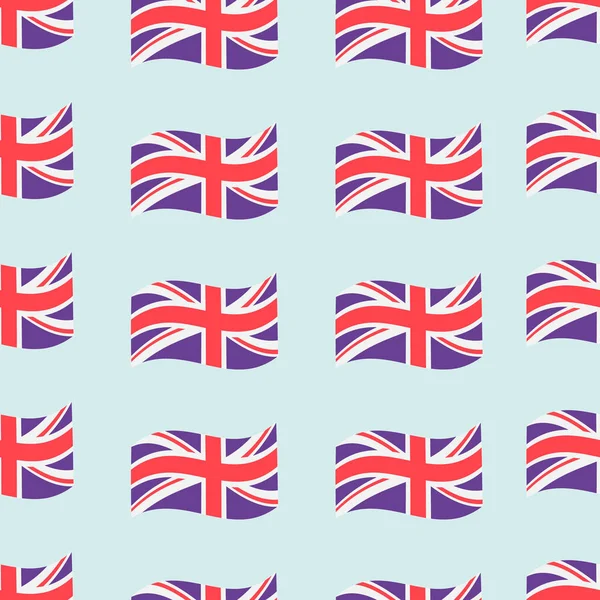 Fond sans couture avec des drapeaux britanniques — Image vectorielle