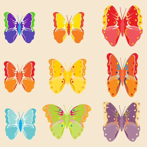 Vektorbilder von Schmetterlingen — Stockvektor