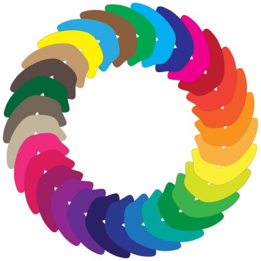 Vektör görüntü bir dairenin renkli soyut şekiller