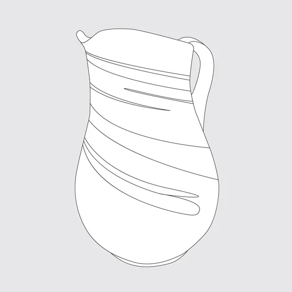Vektorbild einer einfachen Kanne — Stockvektor