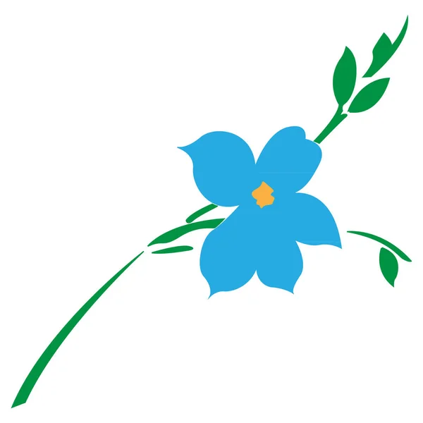 Vektorbild einer blauen Blume — Stockvektor