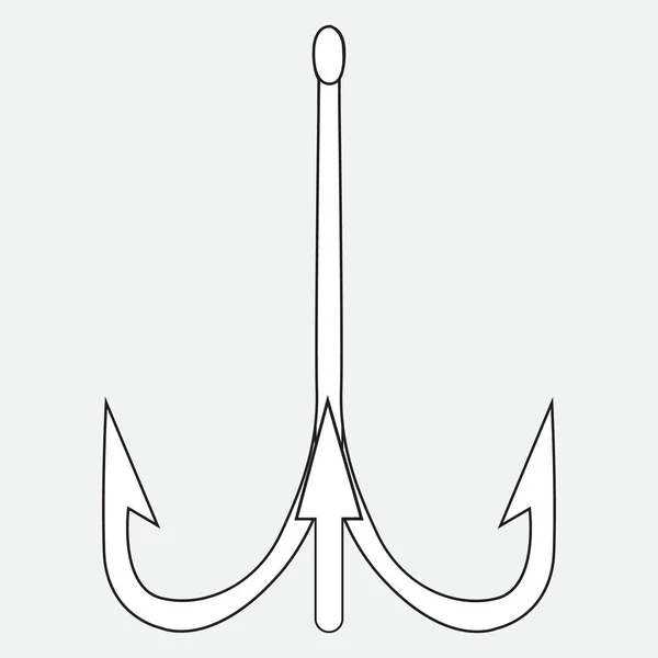 Icono vectorial con anzuelo — Vector de stock