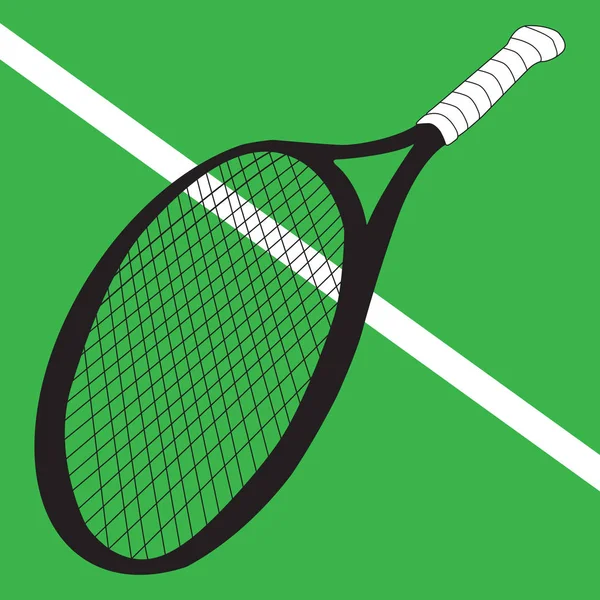 Vector image of a tennis racket — Stock Vector