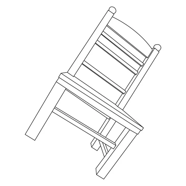 Monochromes Bild eines alten Stuhls — Stockvektor