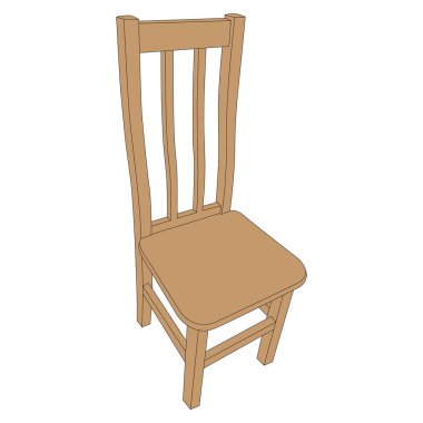 Vektör görüntü eski bir ahşap sandalye