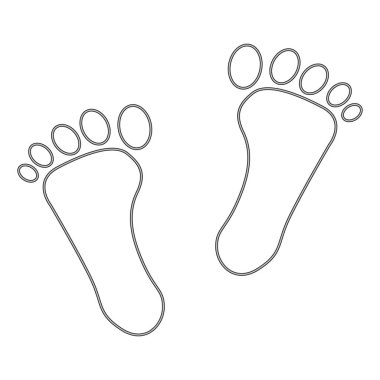 İnsan ayak izleri vektör görüntü