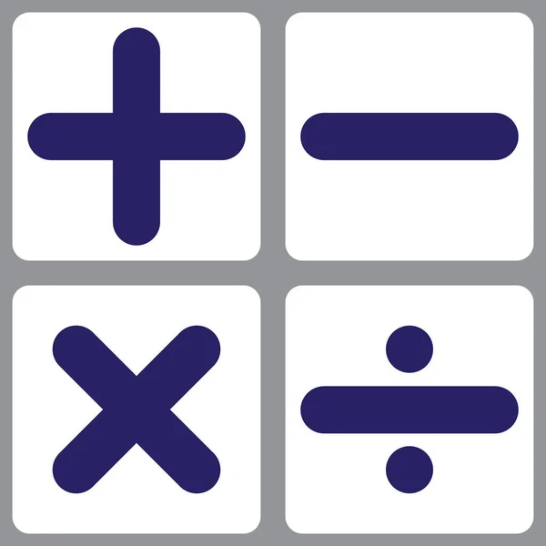 Vektorsymbole Mit Mathematischen Zeichen Für Das Design — Stockvektor