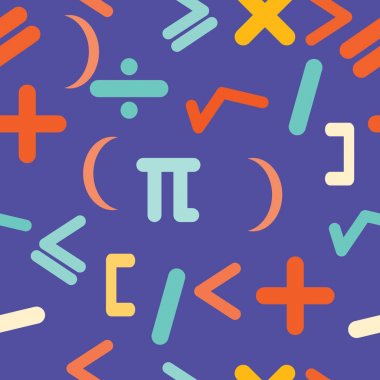 Tasarım için matematiksel işaretleri ile sorunsuz arka plan