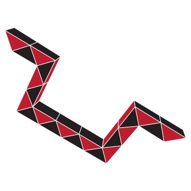 Vektör simgesi tasarım için renkli geometrik şekillerle