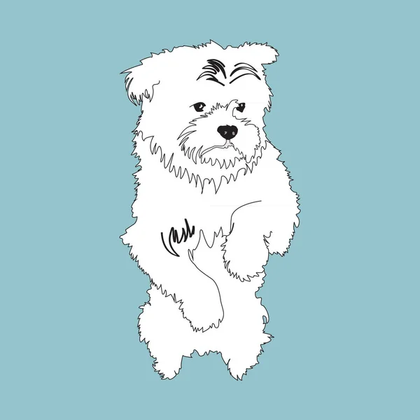 Vector Icon Cute Little Doggie Design — Stock Vector