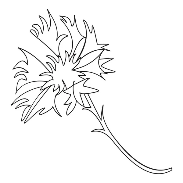 Icône Monochrome Avec Une Fleur Champ Pour Design — Image vectorielle