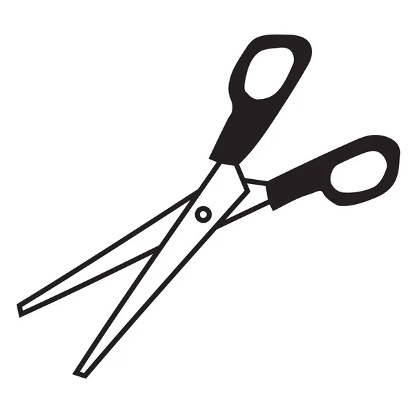 Monochrome Icon Scissors Design — Stock Vector