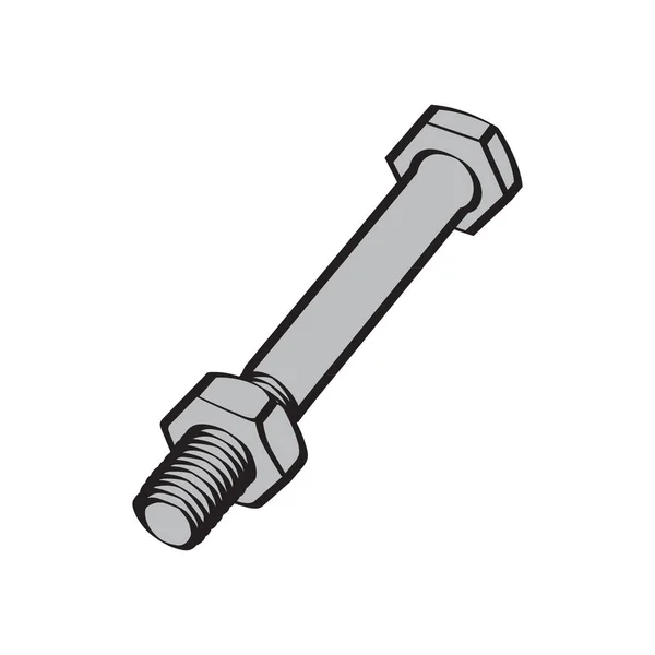 Векторное Изображение Болта Гайкой Дизайна — стоковый вектор
