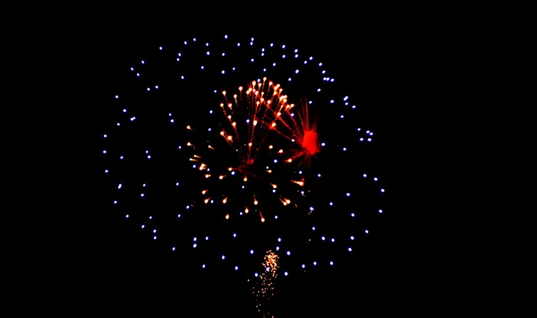 The Fireworks at the wedding in a mountain restaurant. — Stock Photo, Image