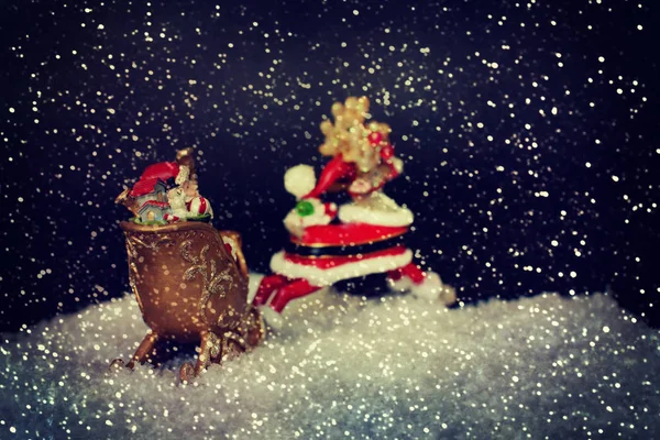 Santa Claus zabawka. Nowy rok — Zdjęcie stockowe