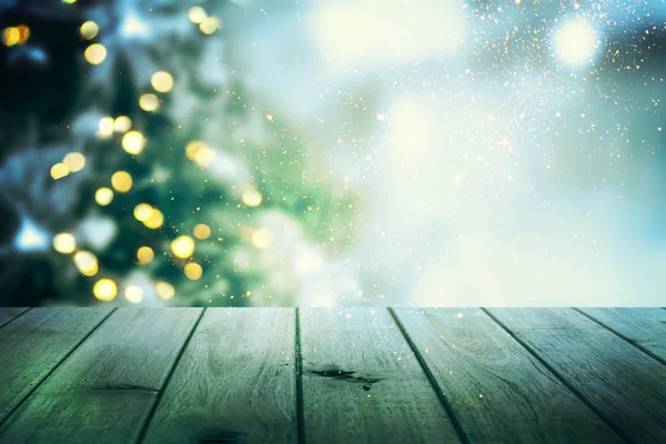 Weihnachtstisch Hintergrund. Neues Jahr — Stockfoto