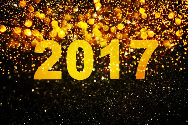 New year decoration,Closeup on golden background — Stock Photo, Image