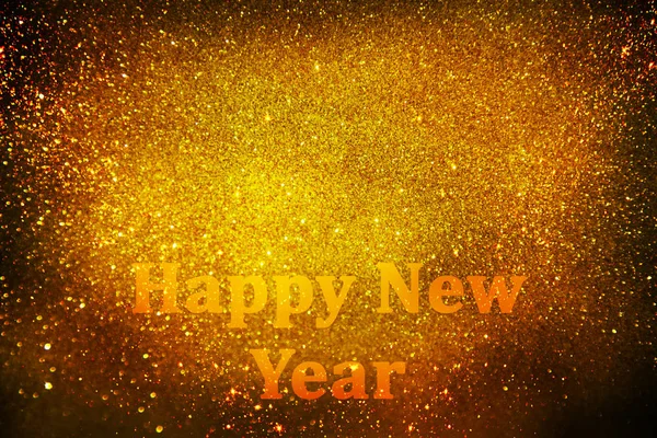 New year decoration,Closeup on golden background — Stock Photo, Image