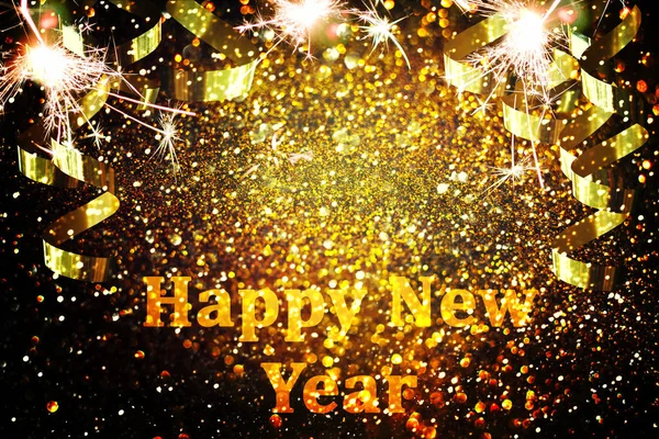 Yeni yıl dekorasyon, Closeup altın arka plan üzerinde — Stok fotoğraf