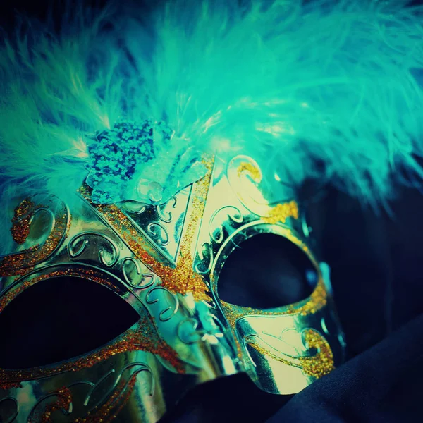 Carnival mask on the black backround Royalty Free Stock Images