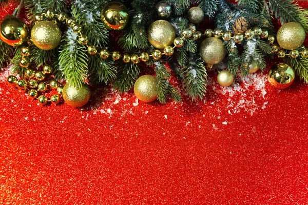 Noel kartı köknar ve glitter arka plan bir yerdeyiz