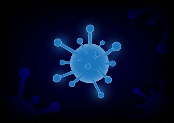 Ilustraciones Concepto Corona Virus Covid Fondo Del Virus Vector — Vector de stock