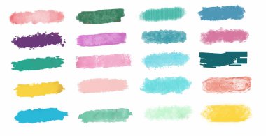 Tasarımınız ve vektörünüz için boya fırçası seti