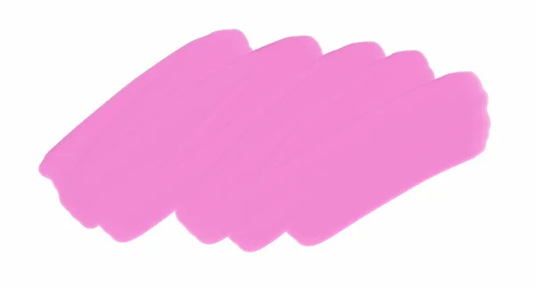 Pincelada Rosa Aislada Sobre Fondo Blanco Trazo Abstracto Rosa Colorido — Vector de stock