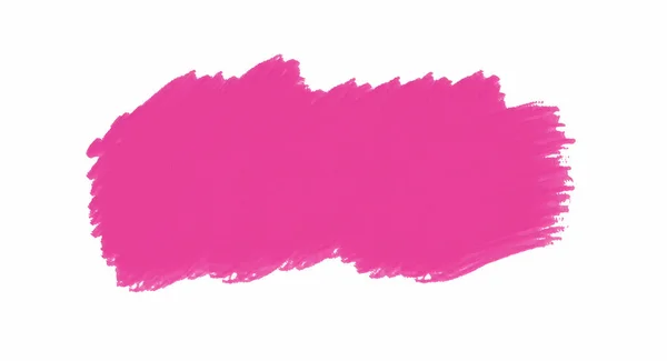 Roze Penseelstreek Geïsoleerd Witte Achtergrond Roze Abstracte Slag Kleurrijke Aquarelverf — Stockvector