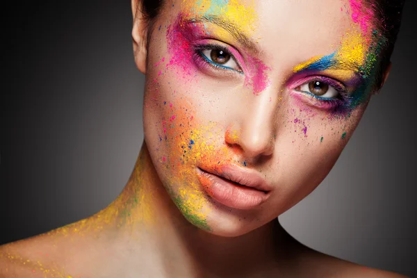 Vacker modell med professionell Makeup — Stockfoto