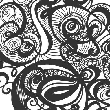 Doodle tek renkli arka plan. Minimalist süsleme.