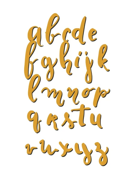 Handlettering γραμματοσειρά. Γραμμάτων στυλ σύγχρονη χέρι. Πλήρης έκδοση — Διανυσματικό Αρχείο