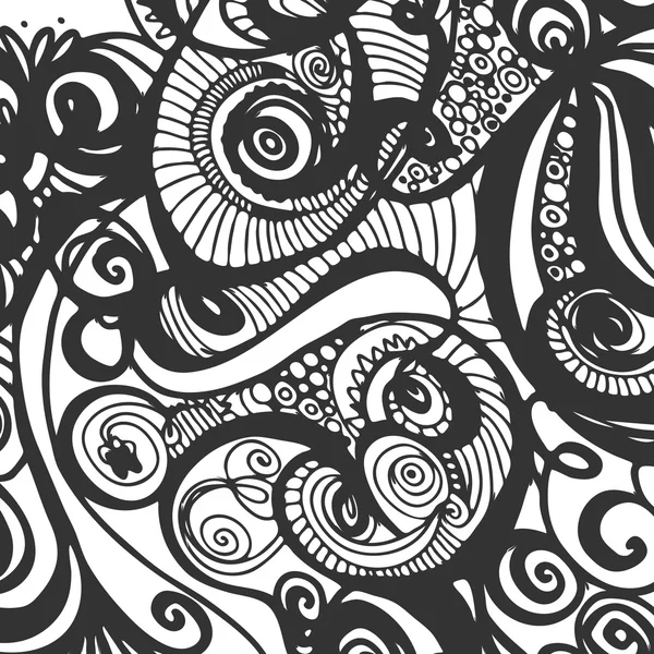 Doodle fundo monocromático. Ornamento minimalista . — Vetor de Stock