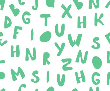 Dijital alfabe seamless modeli. Vektör