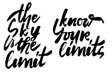 Yazı ve özel tipografi tasarımları için el: t-shirt, posterler, sınırları hakkında tırnak için çanta.