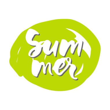 Vektör çizim. Merhaba yaz. Mutlu yaz günlerinde. Yaz başlasın. 