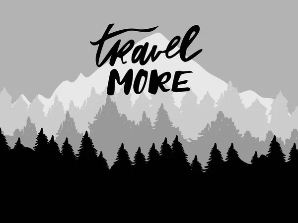 Travel more. Adventure lettering. vector illustration — Stock Vector