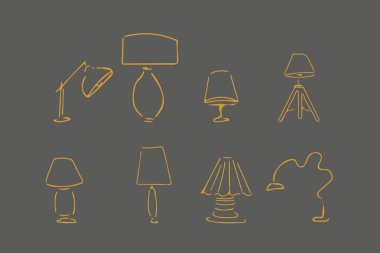 Lamba doodle kroki. Tasarımınız için elle çizilmiş illüstrasyon