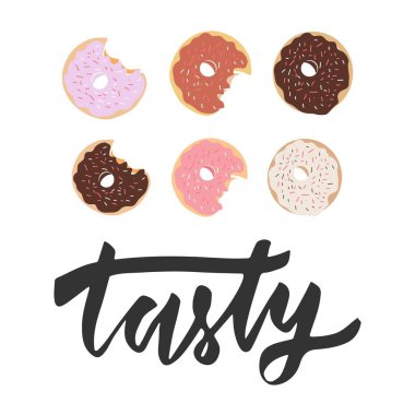 Lezzetli. Modern kaligrafi tarzı. El yazı ve tasarımınız için özel tipografi